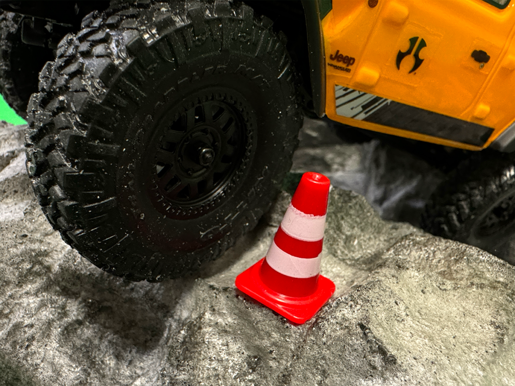 RC crawler gate marker cone for mini crawler course 1/24 scale